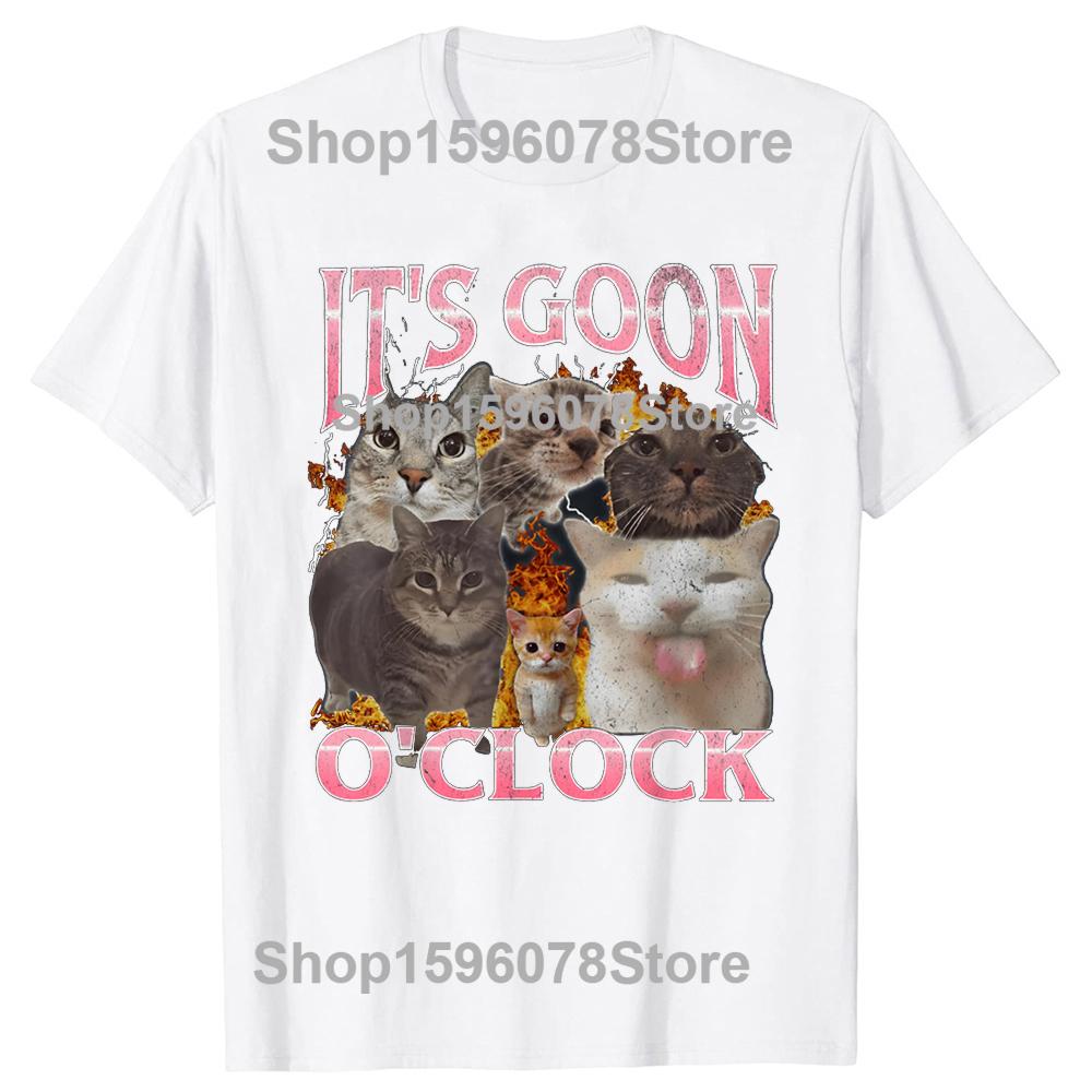 Professioneller Gooner Offensiv Lustig Skelett Meme T-Shirts Goon Sexueller Witz Party Übergroße Baumwoll-T-Shirts Unisex Hip-Hop Tees