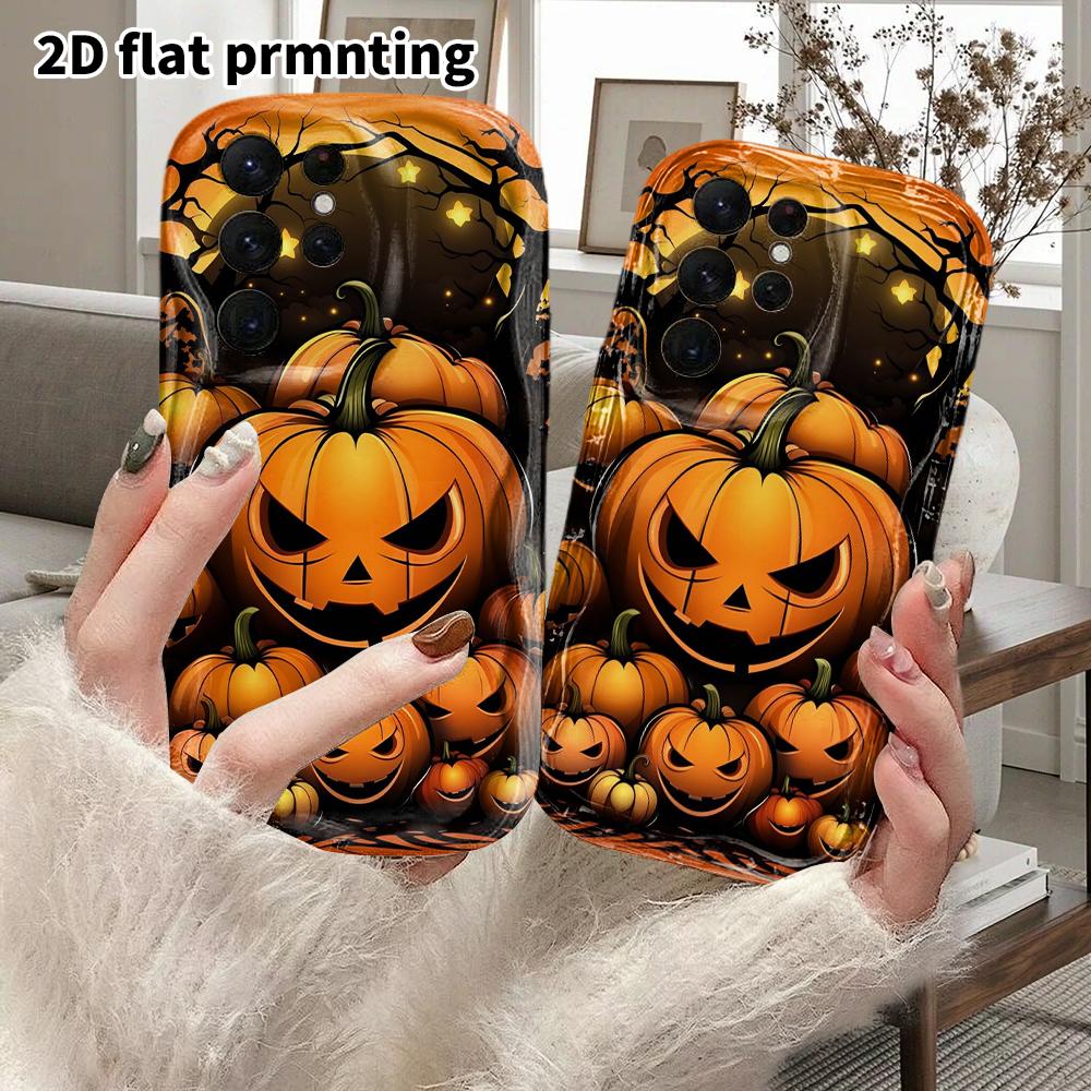 Phone Case: 2D Flat Samsung Galaxy A34 A35 M05 M06 S20 S22 S21 FE Plus 5G Protective Case, Couple Style, Pumpkin Group, Christmas and Halloween Gifts