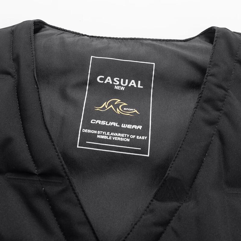 Yalu Men's V-Neck 90% Down Vest with Zipper Pockets