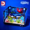 Aquarium Shark Crab Block Set With Fish Underwater World Led