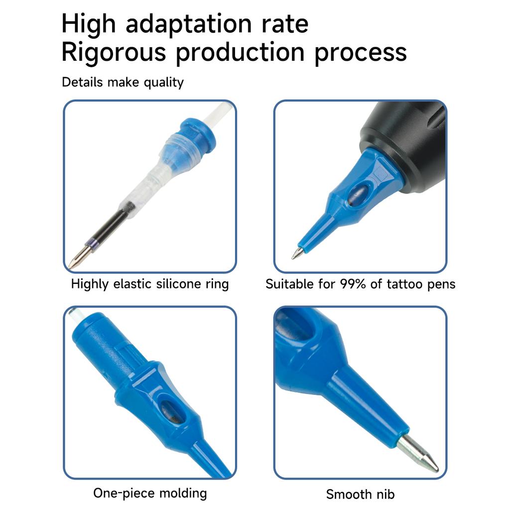 20pcs Ballpoint Tattoo Cartridge Needles 5 Colors Tattoo Practice Needles Beginner Designer Drawing Practice for Tattoo Machine