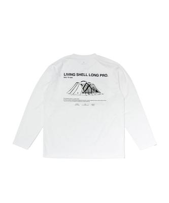 Living Shell Long Pro. L/S T-shirt EC-TS-25AU013, Cut and Sew, Long Sleeve T-shirt, Men's and Women's, White, Size M