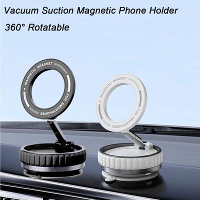 Suporte de Telefone com Ventosa Elétrica, Suporte de Telefone com Ventosa a Vácuo Magnética Rotativo 360 Graus para Carro, Suporte de Carro com Travamento de Rotação