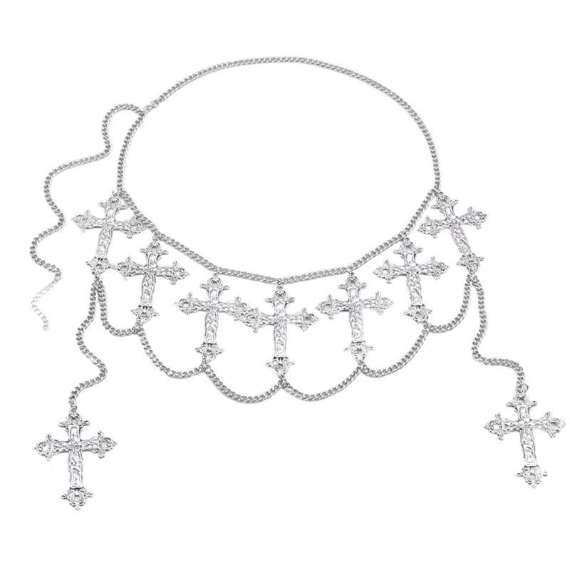 

Elaborate Chain Belly Chain For Dress Chain Belt For Women Waist Chain Belt Carvings Waist Chain Crosses Belt 1