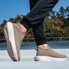 Women's Black Sport Shoes Men Casual Lightweight Slip On Walking Socks Shoes Couple Jogging Sneakers Plus Size