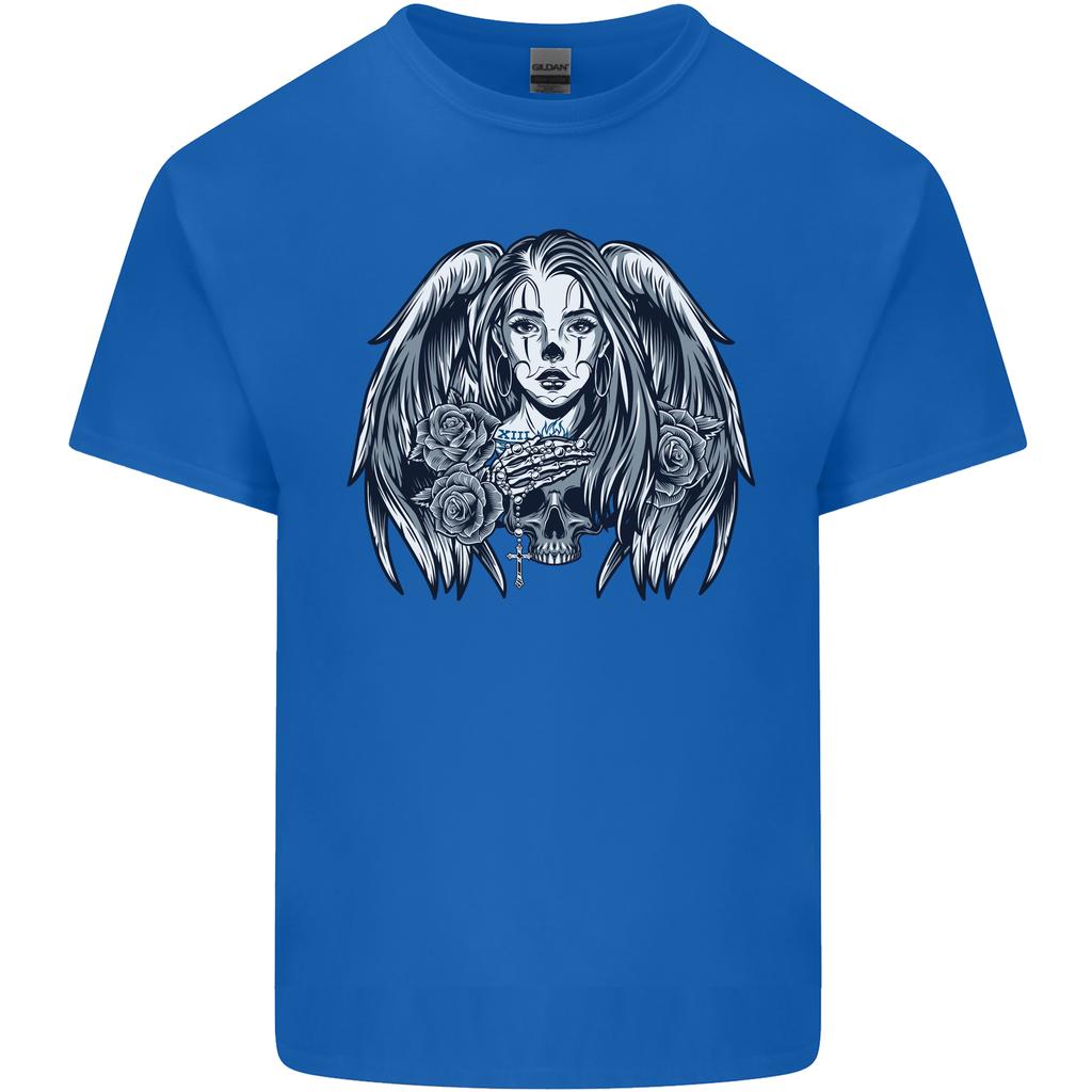 Heaven Hell Angel Skull Day Of The Dead Unisexs Light Cotton Tshirt