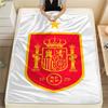 Spain National Football Logo Printed Flannel Blanket, Soft Throw for Bedroom Sofa, Washable,soccer Fan Merchandise, Great Gift.