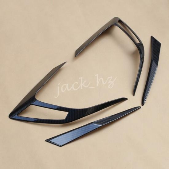 Carbon Fiber Tail Light Cover Trims Accessories For Honda Civic Sedan 2016-