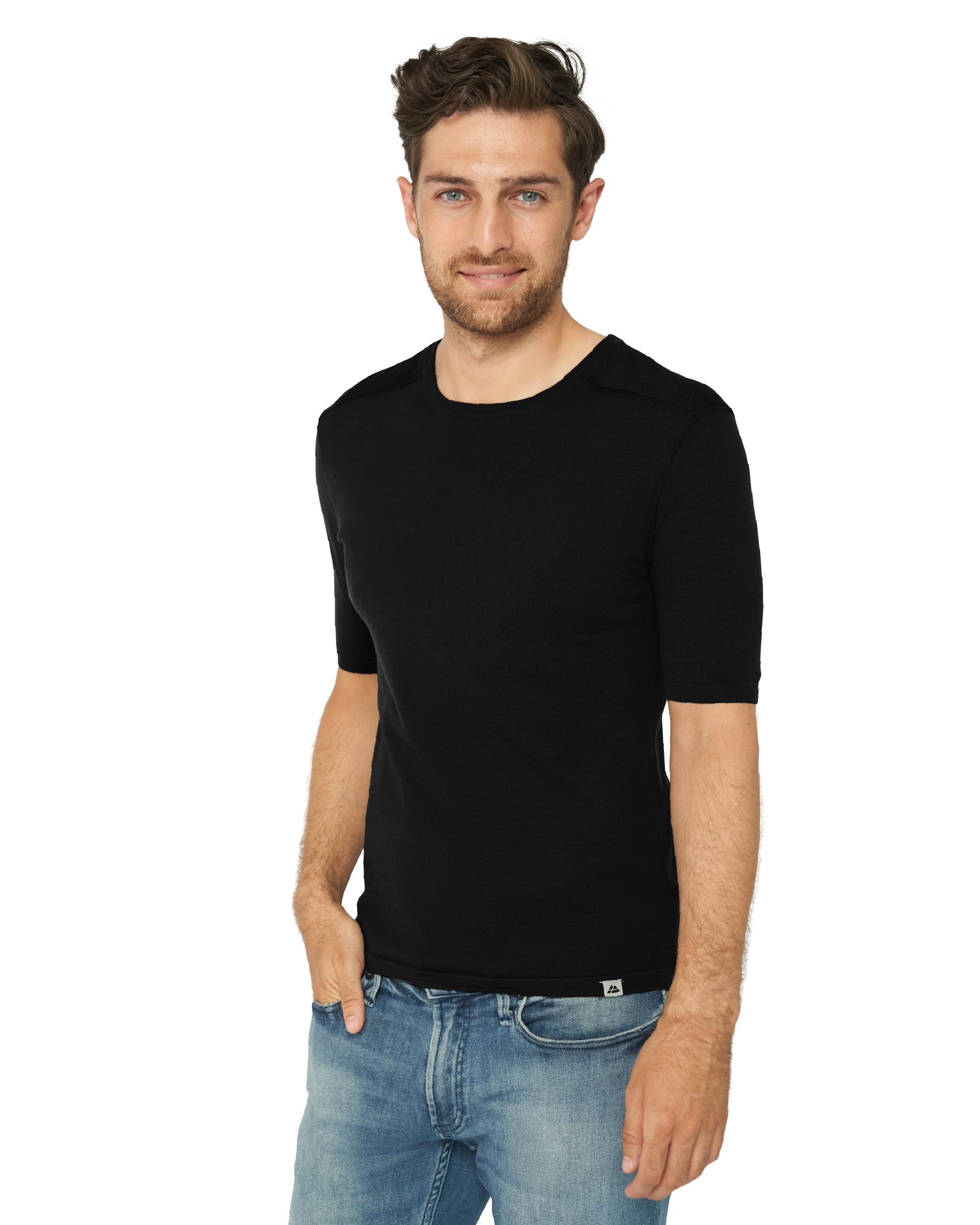 

Мериносовая короткая термозапах Quick Merino S [DANISH ENDURANCE] мужская футболка, рукав, нижнее белье, дышащая, антибактериальная, устойчивая, сушка, шерсть,