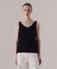 SILN Refined V-Neck Straw Knit Sleeveless (Black)
