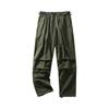 American Retro Heavy-Duty Pure Cotton Pleated Paratrooper Cargo Pants for Men, Spring and Autumn Loose Pants, Export Men's Casual Long Pants