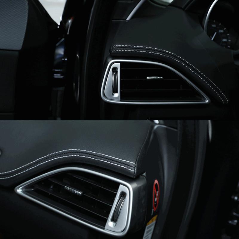 Car Styling Air Outlet Adjustment Switch Frame Decorative Trim Stickers Fit For Jaguar XE F-Pace Auto Interior
