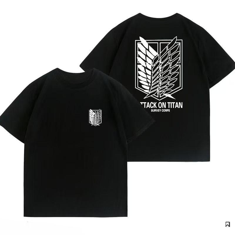 Attack On Titan Anime Oversize T-shirt Men Women Short Sleeve Casual Tee Cotton Unisex Streetwear Cosplay Harajuku Tops Y2k