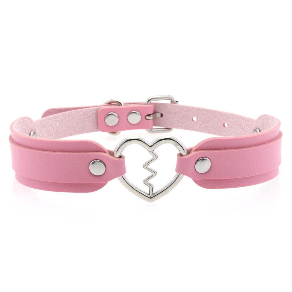 Collane con Ciondolo a Cuore Gotico Sexy alla Moda Vintage Gioielli Regalo Cuore Gotico in Pelle Collana Choker Punk da Donna Harajuku