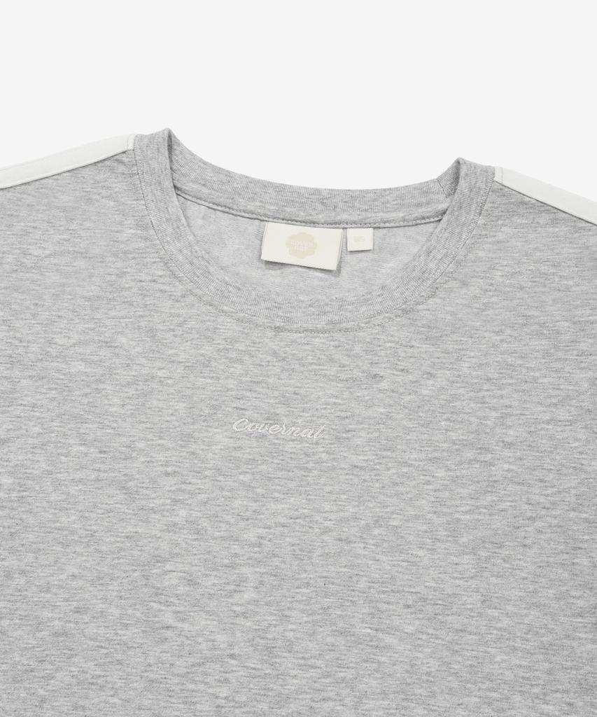COVERNAT WOMAN Comfort Crop T-Shirt Melange Gray