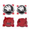 ABCDGE1 2Pcs 80mm 90mm Emblem For Fabia 1 2 Octavia A7 RS Superb Rapid Yeti Karoq Vision Car Head Front Rear Boot Tailgate Sticker