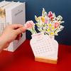 2026 Creative Flower Desk Calendar, Vase Shaped New Year Monthly Calendar Planner 3.9" x 9.4"