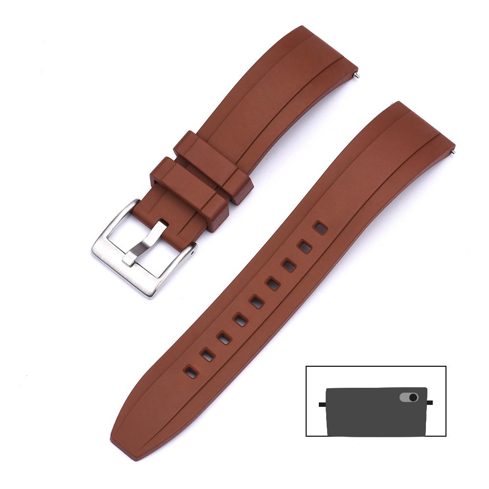 JUELONG Vulcanized FKM Rubber Watch Strap 18mm 19mm 20mm 21mm 22mm 23mm 24mm Perfect Fit Flat End Quick Release Watchbands