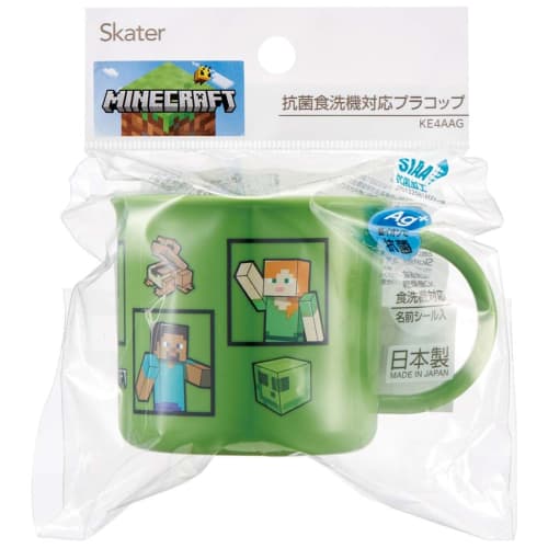 Skater Lunch Box Plastic Cup, 200ml, for Kids, Antibacterial, Dishwasher Safe, Made in Japan, Minecraft KE4AAG-A