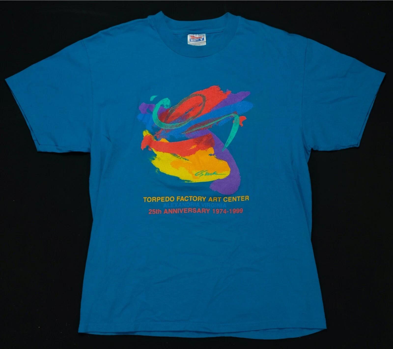 Rare VTG Torpedo Factory Art Center 25th Anniversary 1999 T Shirt 90s Virginia L M