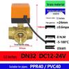 Electric Copper Ball Valve, Two/Three-Way Control, for 220V, 12V, 24V Systems - Ideal for AC, Fan Coil, Solar Applications, 4-Point Connection