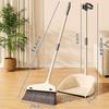 Plastic Broom Dustpan Set Kitchen Bathroom Home Cleaning - Heavy Duty Upgrade Thick Handle