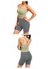 Women's Seamless Yoga Suit Set: Nude Feel Tank Top with Chest Pads & Butt-Lifting Running Leggings