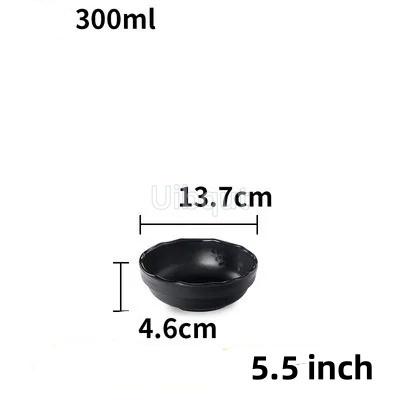 

1 to 10 pcs set Melamine platic black round cherry blossoms Tableware Ramen Bowl Frosted Cherry Soup Rice Dessert Sauce dish 1 pcs