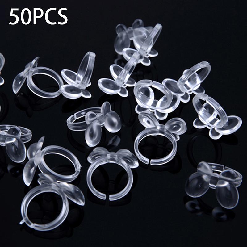 

50 шт. прозрачное кольцо для демонстрации ногтей, цветное кольцо для демонстрации лака для ногтей, кольцо для демонстрации маникюрного инструмента