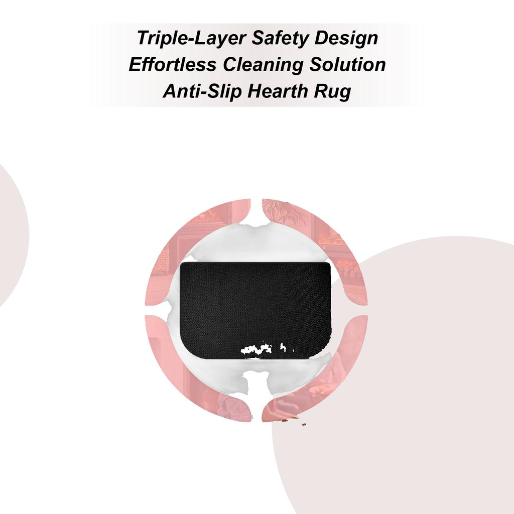 Fireplace Mat Heat-Resistant Non-slip Protector Pellet Stove Hearth Floor Pad For Indoor Outdoor Living Room Kitchen Home