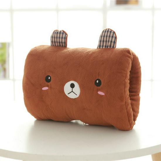 Cartoon USB Heated Plush Hand Warmer Pillow - Removable, Washable, No Water Required
