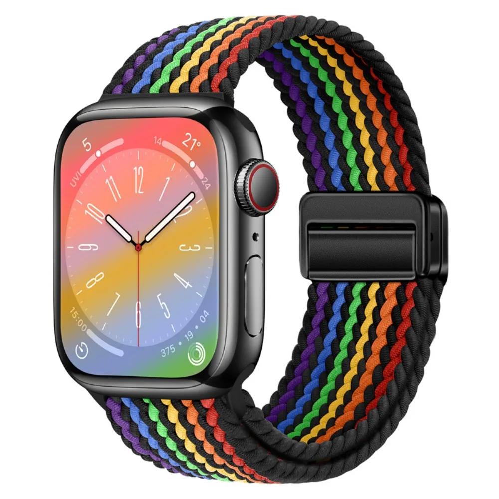 Nylon Bracelet for Apple Watch Band 10 9 8 7 46mm 42mm 45mm 41mm Ultra 2 49mm Strap for iWatch Series 6 5 4 3 SE 44mm 40mm Strap
