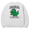 Seupeullaesikodeu Heavy Crew Neck Sweatshirt Melange White - Triceratops