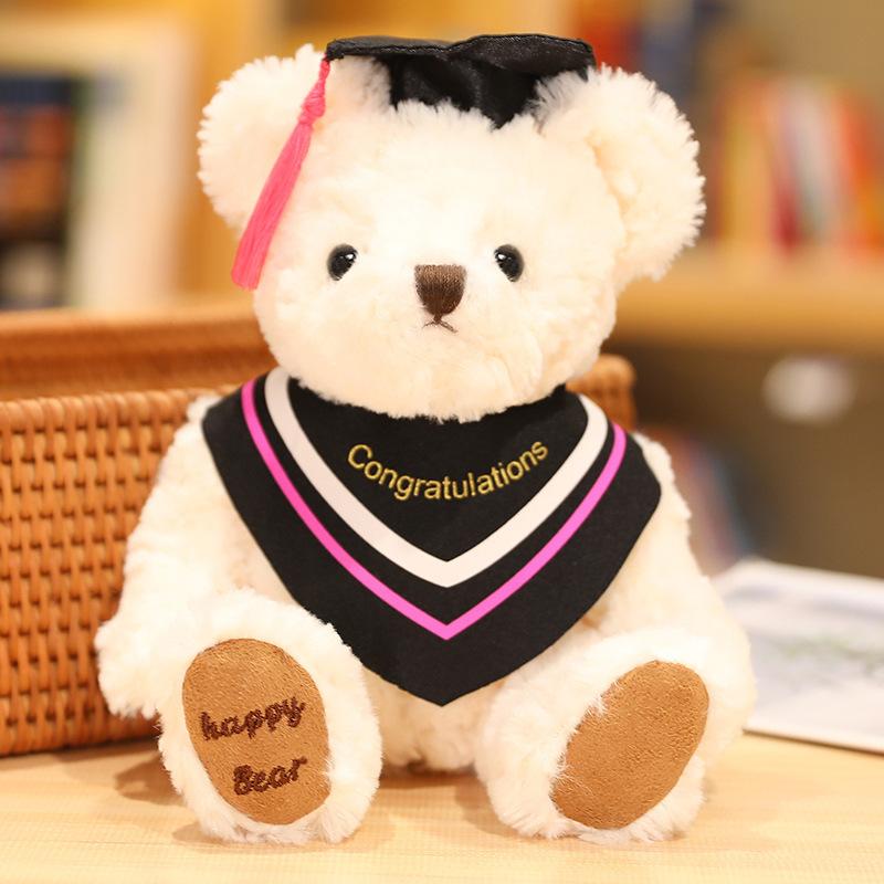 Plush Toy Doctor Bear Doll Teddy Bear Doll Bachelor'S Uniform Little Bear Rag Doll For Classmates Graduation Gift