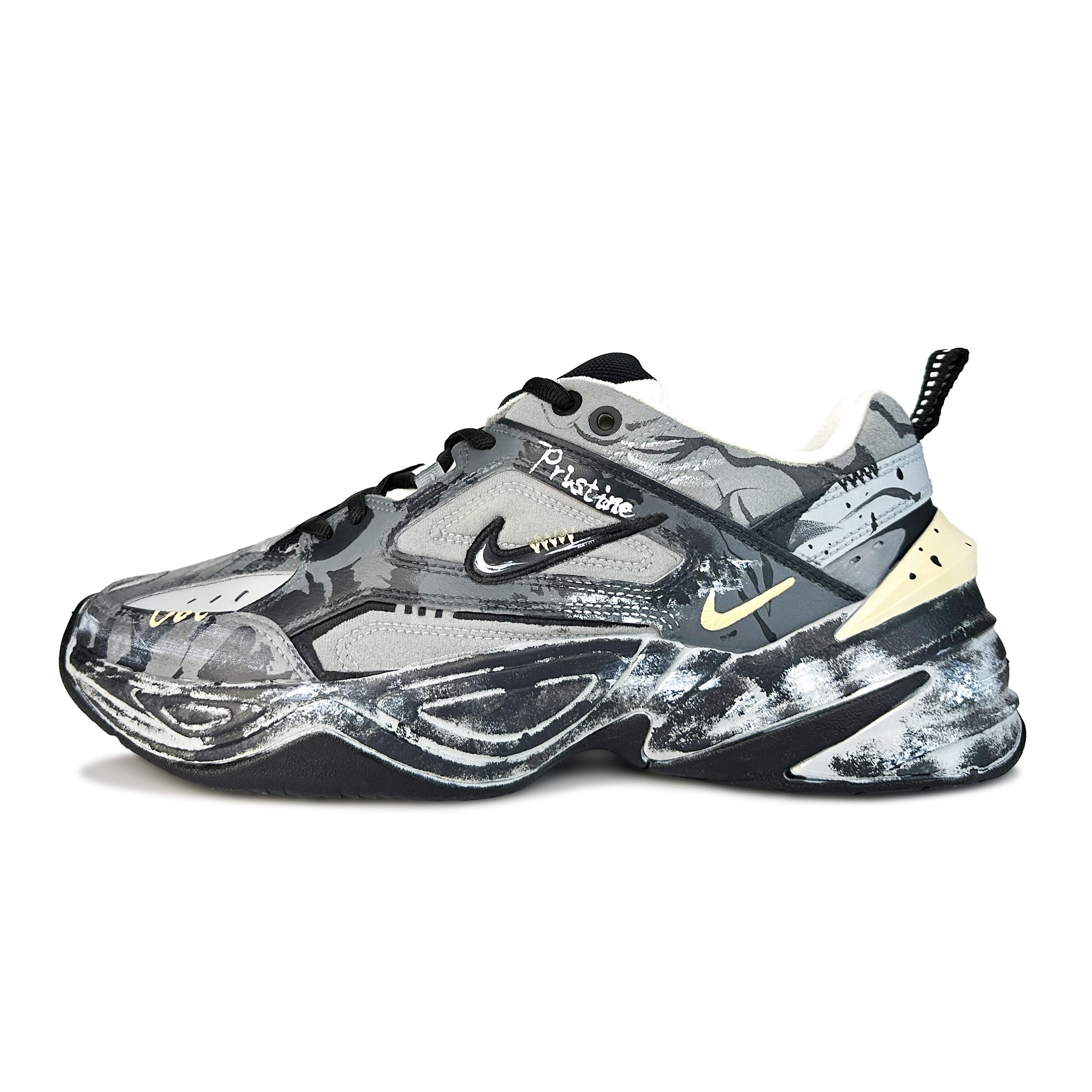 

Nike M2K Tekno Berlin Ash Abrasion Resistant Slip Resistant Low top Chunky Sneakers Unisex Black Gray AV4789-100(Team1884-) 45