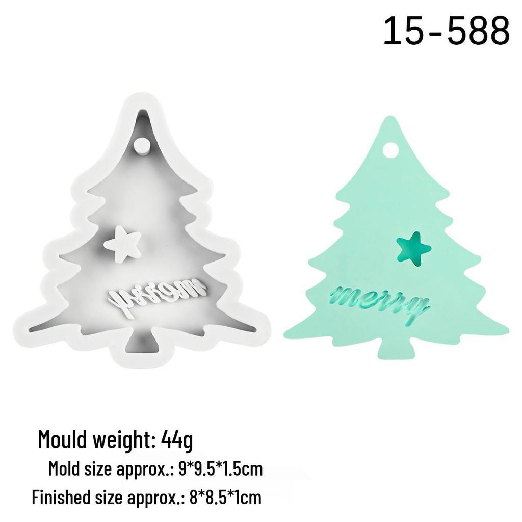 DIY Scented Plaster Diffuser Pendant Mold - Christmas Tree, Snowflake, Reindeer, Bell