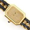 Chanel Premiere M Watches H0001 blackDial Plated Gold/leather Quartz Analog Display Women Used
