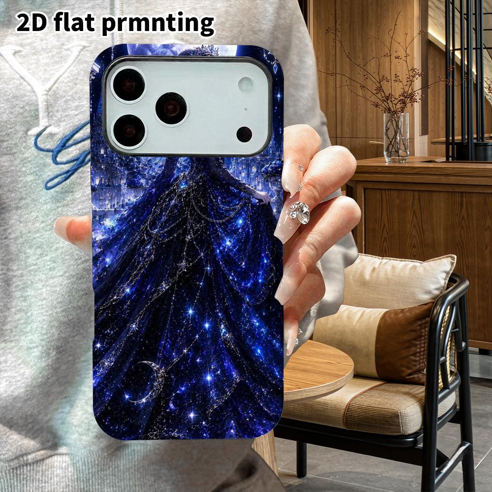 Phone Case: 2D Flat Design Suitable for iPhone 18, 17, 16, 15, 14, 13 Pro Film Protective Case, Couple Style, Dark Night Queen, Christmas and Hallowee