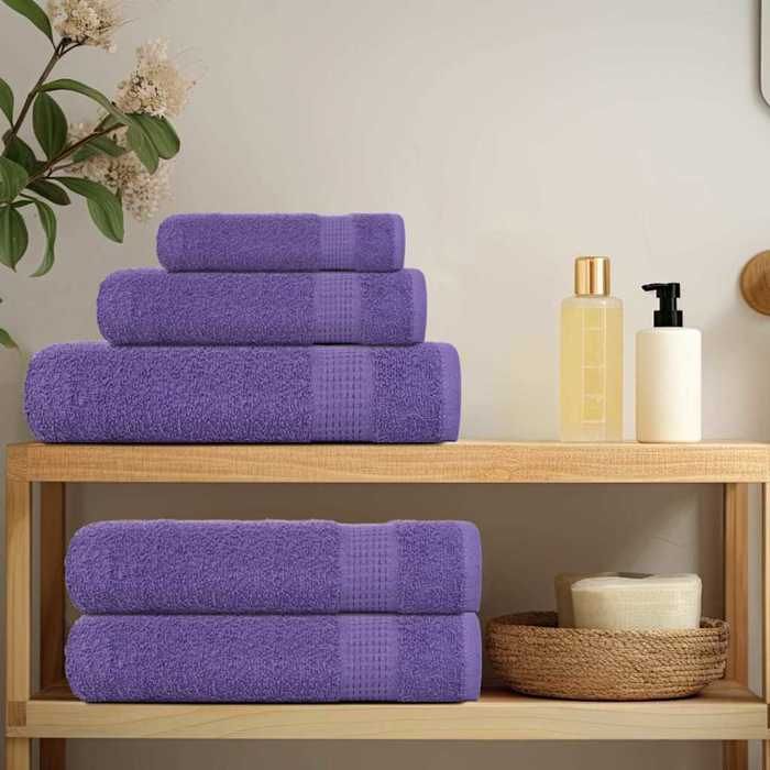 VidaXL Serviettes de bain 10 pcs violet 100x150 cm 360 g/m² 100% coton, serviette, ensemble de serviettes de bain, serviette 136886