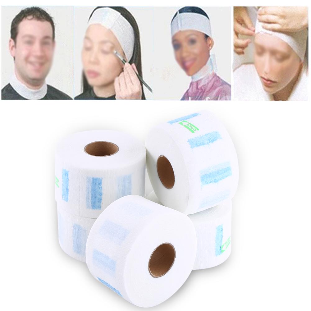 5Pcs/Set White Disposable Neck Covering Paper Rolls Hair Cutting Accessory Hairdressing Tools