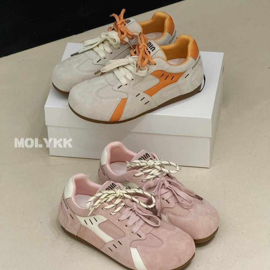 Korean Version of Spring Pair of Shoelaces German Training Shoes Women's Inner Height Increase Leather Thick Sole Versatile 2025 New Small Fresh Forre