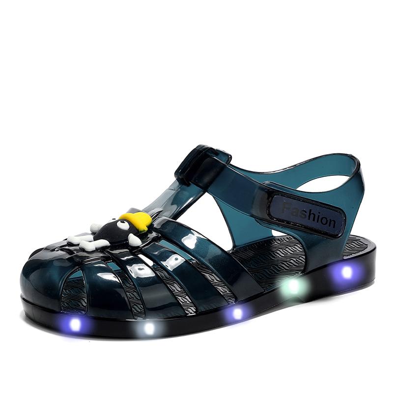 Kids Closed Toe Jelly Sandals Lightweight Summer Water Shoes Colorful Beach Garden Shoes for Boys Girls Outdoor Play Daily Wear 25