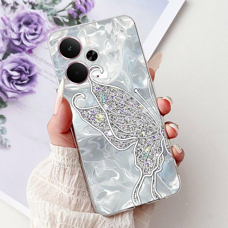 For Oppo Realme 14 14T 5G Case RMX5075 RMX5078 Popular Love Heart Shockproof Soft Silicone Cover For Realme14 Realme14T 5G Pouch