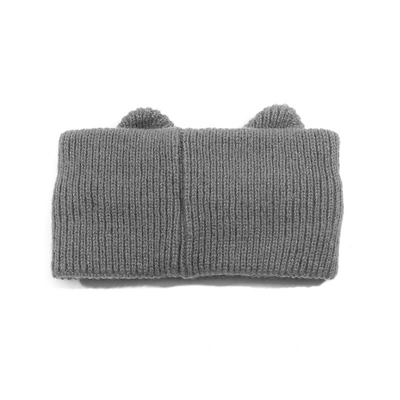 Cute Cat Ears Warm Knitted Headband Female Retro Face Wash Elastic Hair Bands Solid Color Simple Wide-brimmed Head Wrap