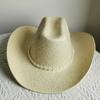 Westerse Cowboy Strooien Hoed dames Mode Grote rand cowboyhoed basin buiten reizen zonbescherming strooien hoed sombrero vaquero