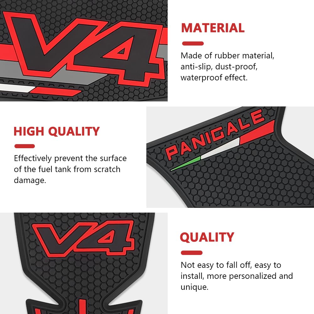 For 2025 Panigale Street Fighter V4 S/V4S Motorcycle Accessories Non-Slip Side Fuel Tank Pad, Anti-Slip Fuel Tank Sticker [Parallel Import]
