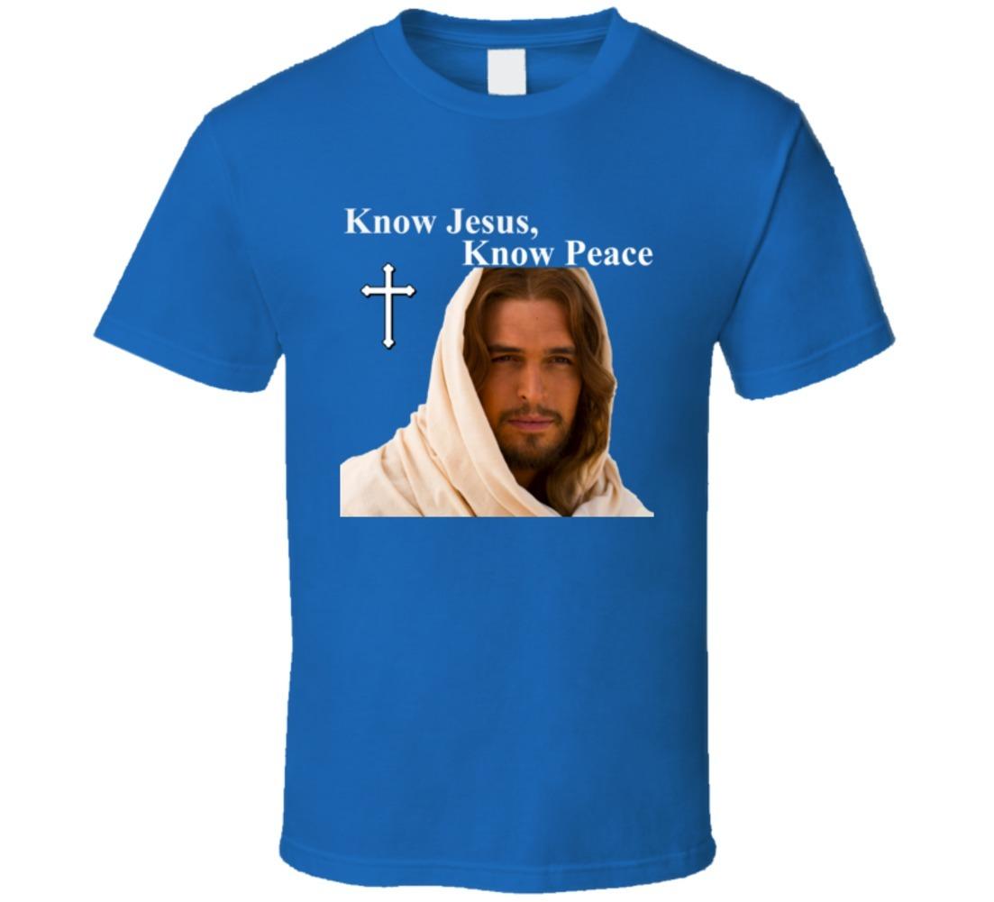 Know Jesus Know Peace T-Shirt Unisex Holy Christ Faith Church God Inspire Tee XXL
