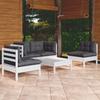 VidaXL Solid Pine Wood Garden Lounge Set 5 Pcs with Cushions Patio Furniture Outdoor Furniture Garden Furniture 3096179