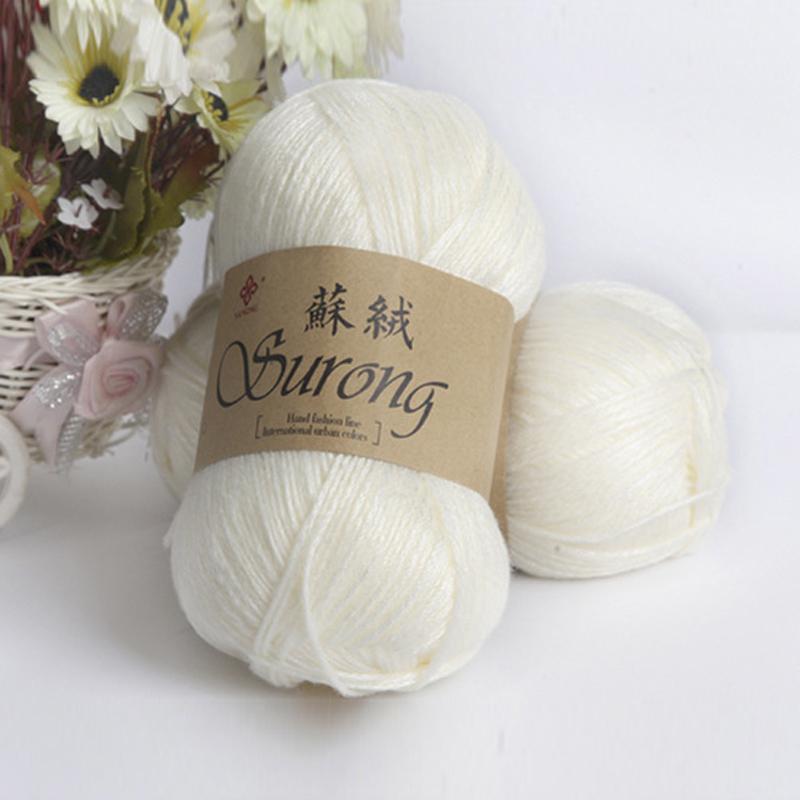 1PC Sweater Wool Cotton Long Velvet Weaving Yarn Reflective Carpet Shine Soft Keep Warm