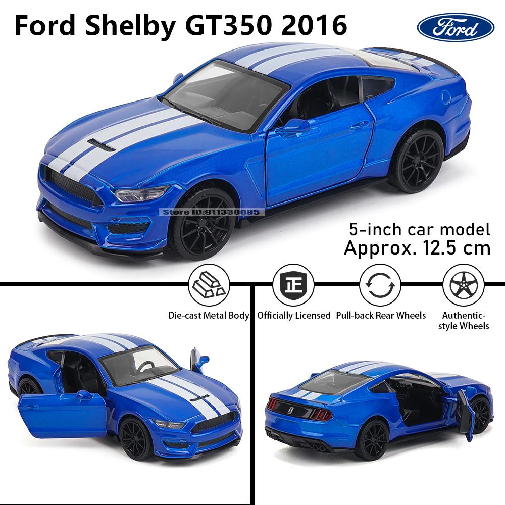 LLB4 MSZ 5-inch Alloy Car Model 2016 Ford Shelby GT350 Rebound Function Static Model Alloy Die-casting Car Model Collection Gift Toy